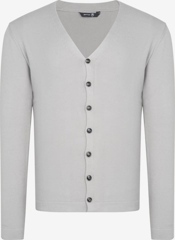 Ron Tomson Knit Cardigan in Grey: front