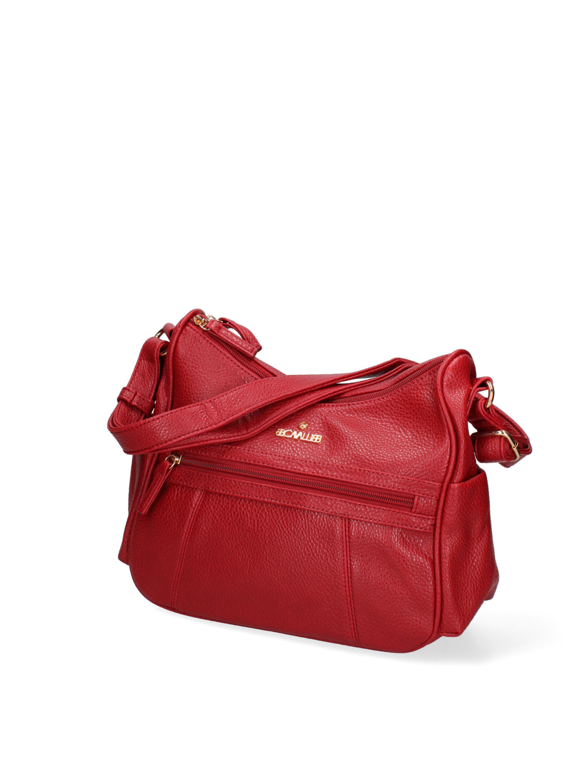 Borsa a tracolla 'Borsa a Tracolla Donna B Cavalli Ecopelle Zip Tasche Multiple 28x24cm' di B. Cavalli in rosso