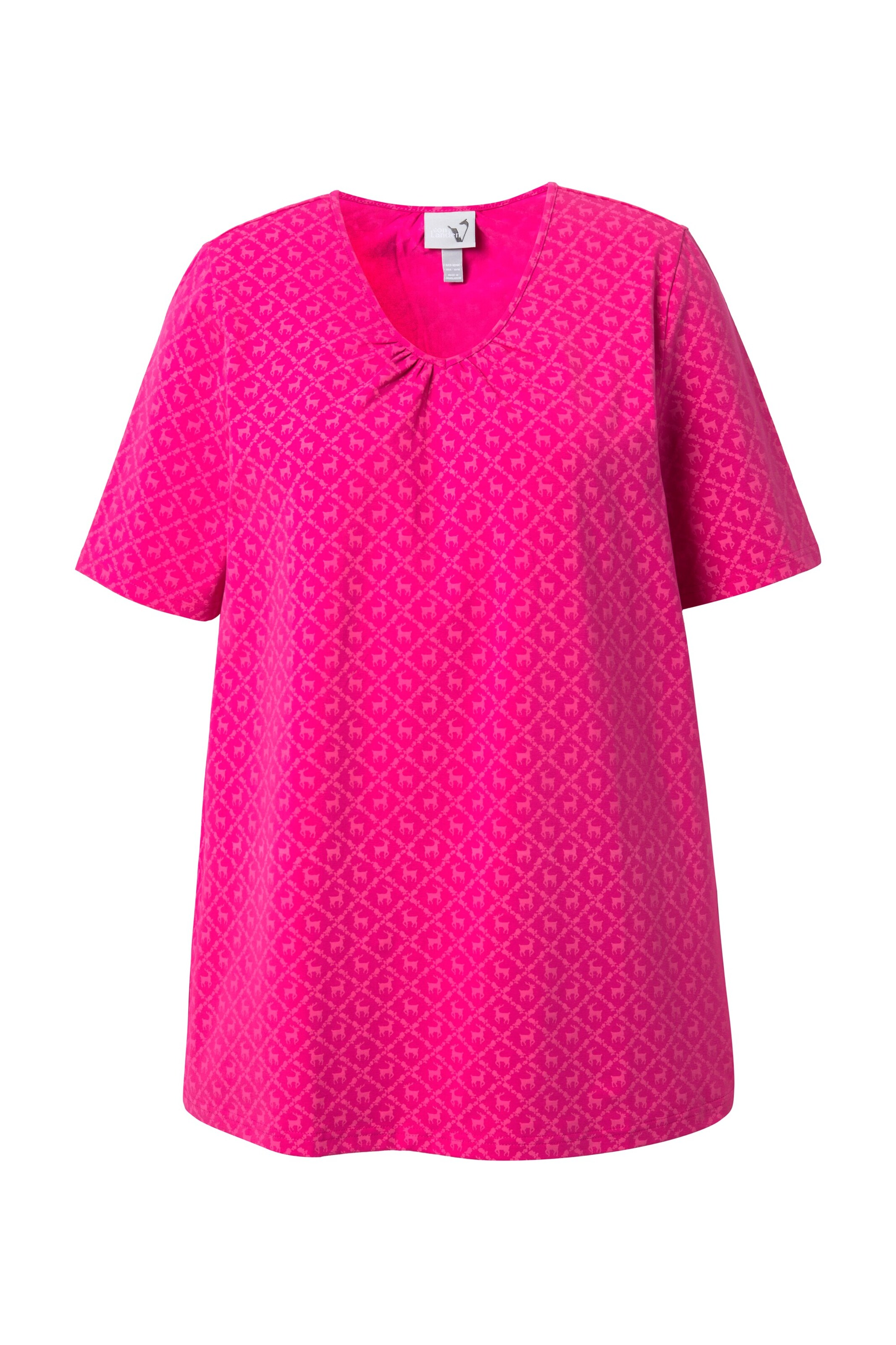 T-shirt Ulla Popken en rose : devant