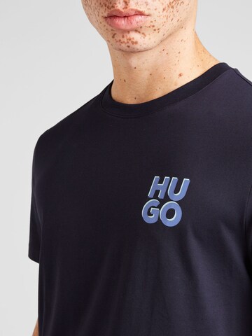 HUGO T-Shirt 'Dimoniti' in Blau