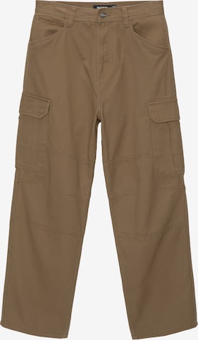 Pull&Bear Kargo hlače | rjava barva: sprednja stran