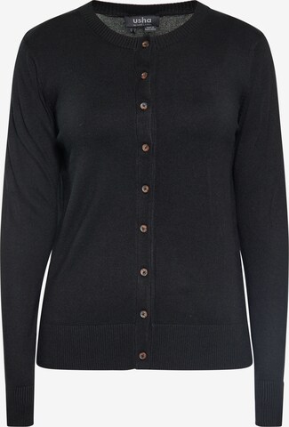 Cardigan usha BLACK LABEL en noir : devant