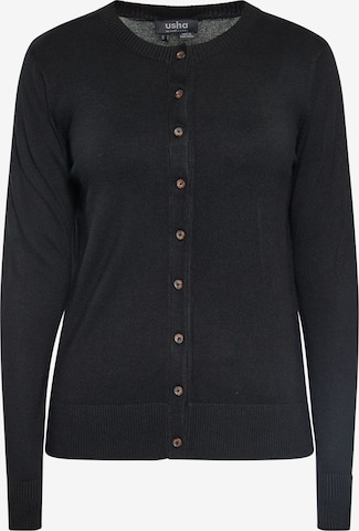 Cardigan usha BLACK LABEL en noir : devant