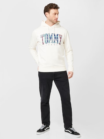 Tommy Jeans Sweatshirt 'Tartan' in White