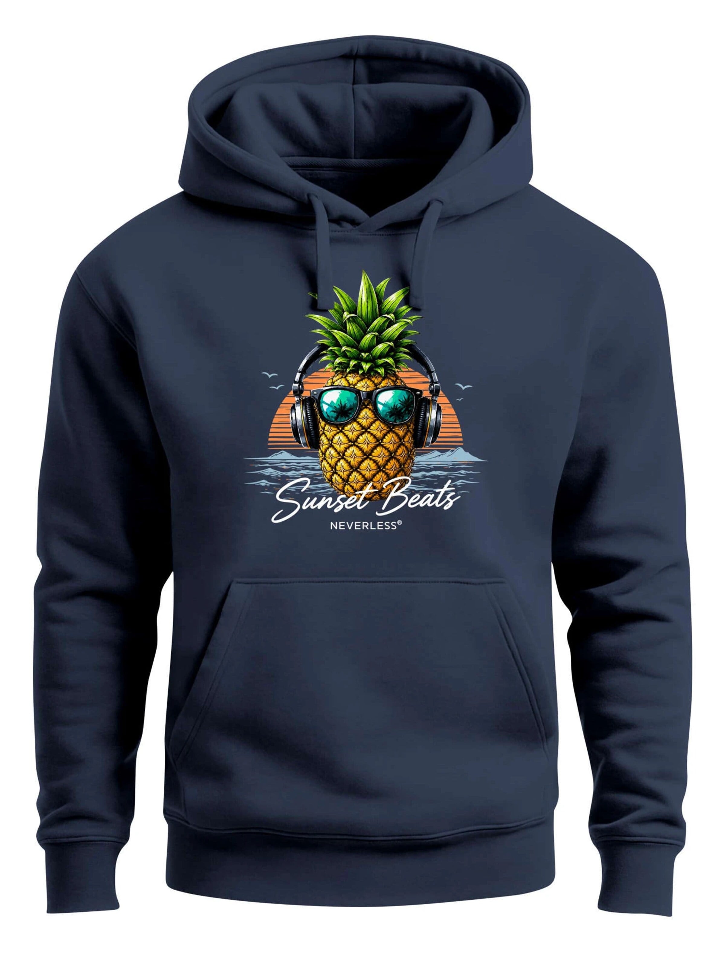 Neverless Sweatshirt 'Ananas' in Blue: front