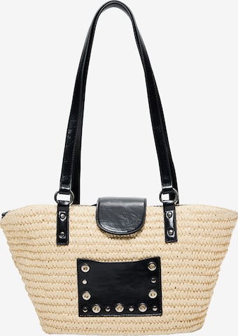 Cabas Bershka en beige : devant