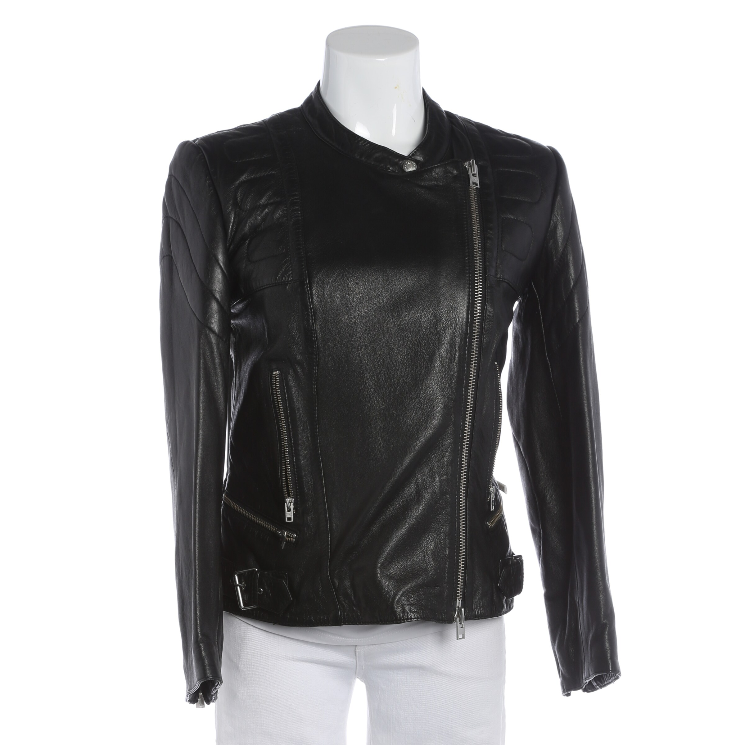 Closed Lederjacke / Ledermantel in M in schwarz, Produktansicht