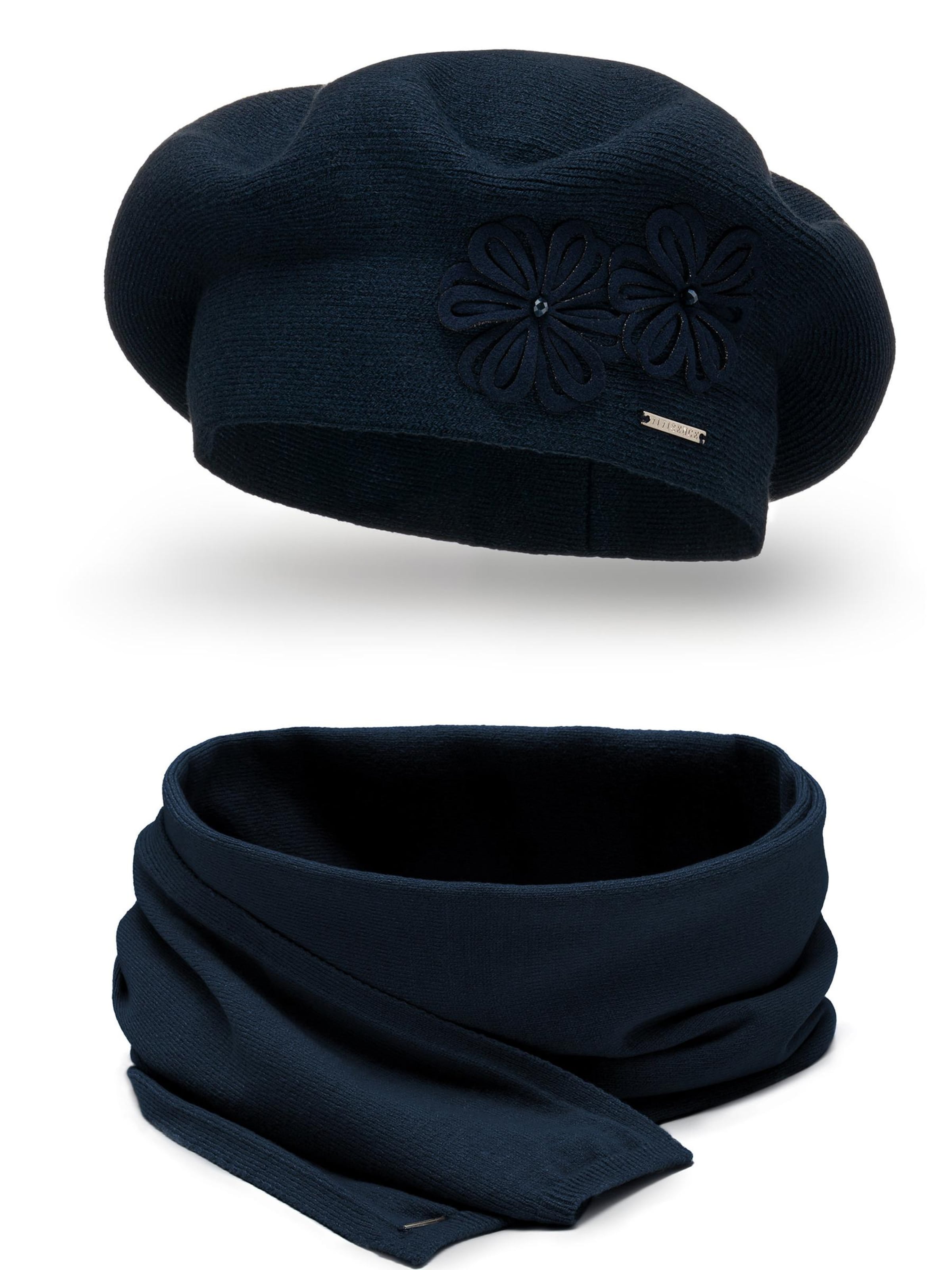 Vivisence Beanie '7007 Set' in Blue: front