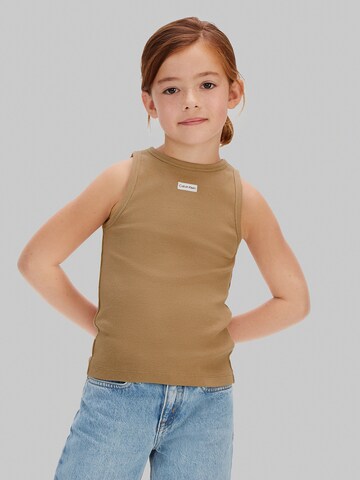 Regular Haut Calvin Klein Jeans en marron : devant