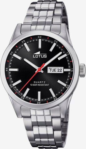 Montre à affichage analogique Lotus en noir : devant