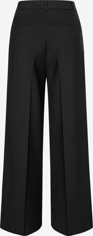 Wide Leg Pantalon à plis MORE & MORE en noir