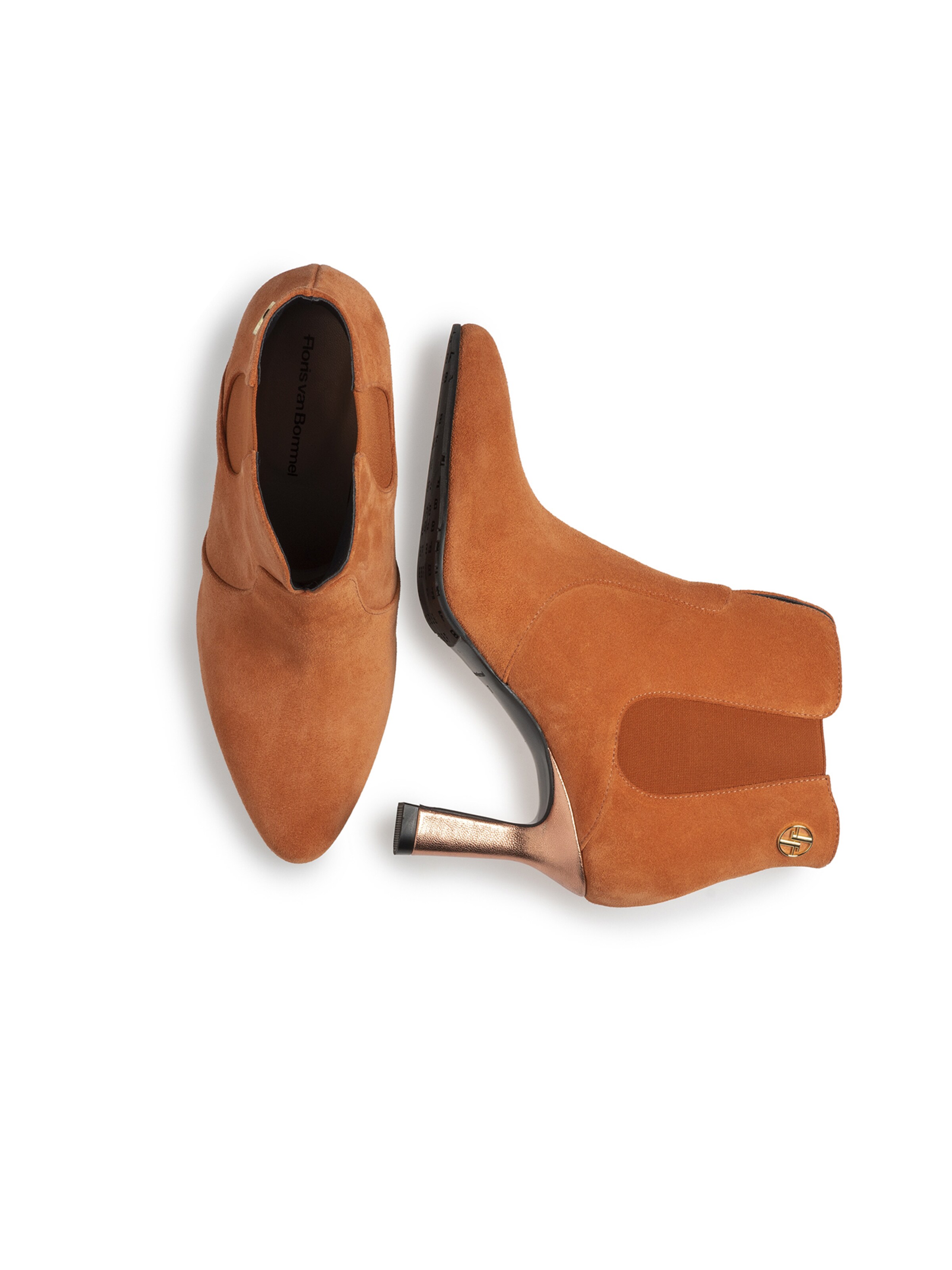 Floris van Bommel Chelsea Boots 'Saxi 03' in Orange