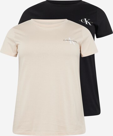 Calvin Klein Jeans Curve Shirt in Beige: front