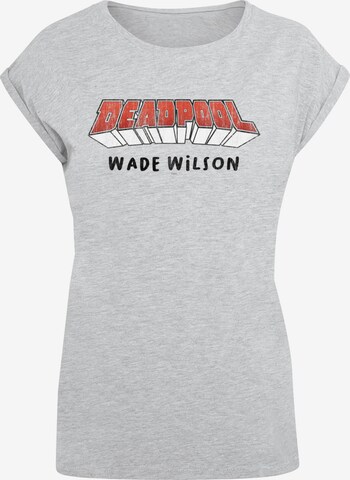 ABSOLUTE CULT T-Shirt 'Deadpool - Aka Wade Wilson' in Grau: predná strana