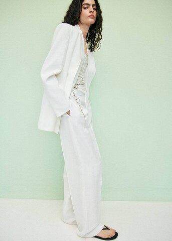 MANGO Wide Leg Hose in Weiß