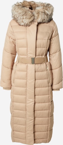 River Island Wintermantel in Bruin: voorkant