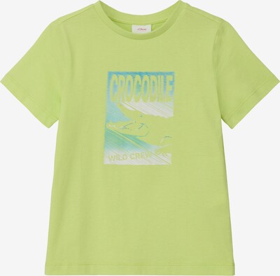 s.Oliver Shirt in de kleur Turquoise / Lichtgroen / Wit, Productweergave