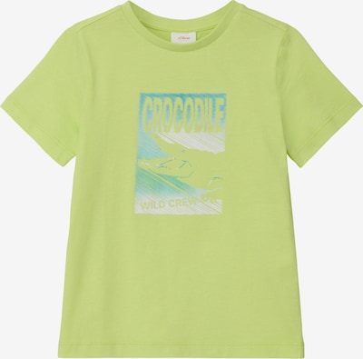 s.Oliver Shirt in de kleur Turquoise / Lichtgroen / Wit, Productweergave
