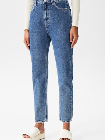 Pull&Bear Tapered Jeans i blå