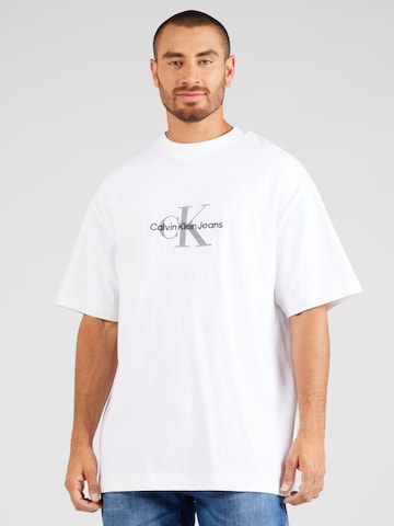 Calvin Klein Jeans Tričko 'Archival' - biela: predná strana
