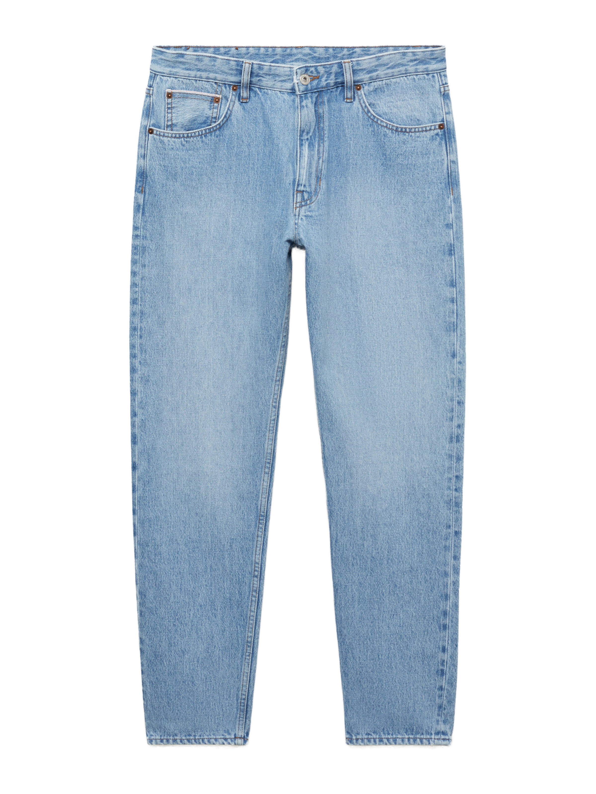 MANGO MAN Zwężany krój Jeansy 'POLA' w kolorze niebieski: przód