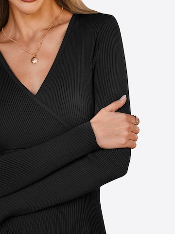 Imily Bela Pletena obleka | črna barva