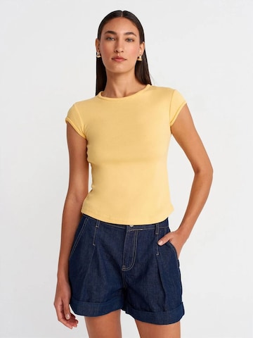T-shirt Dilvin en jaune : devant