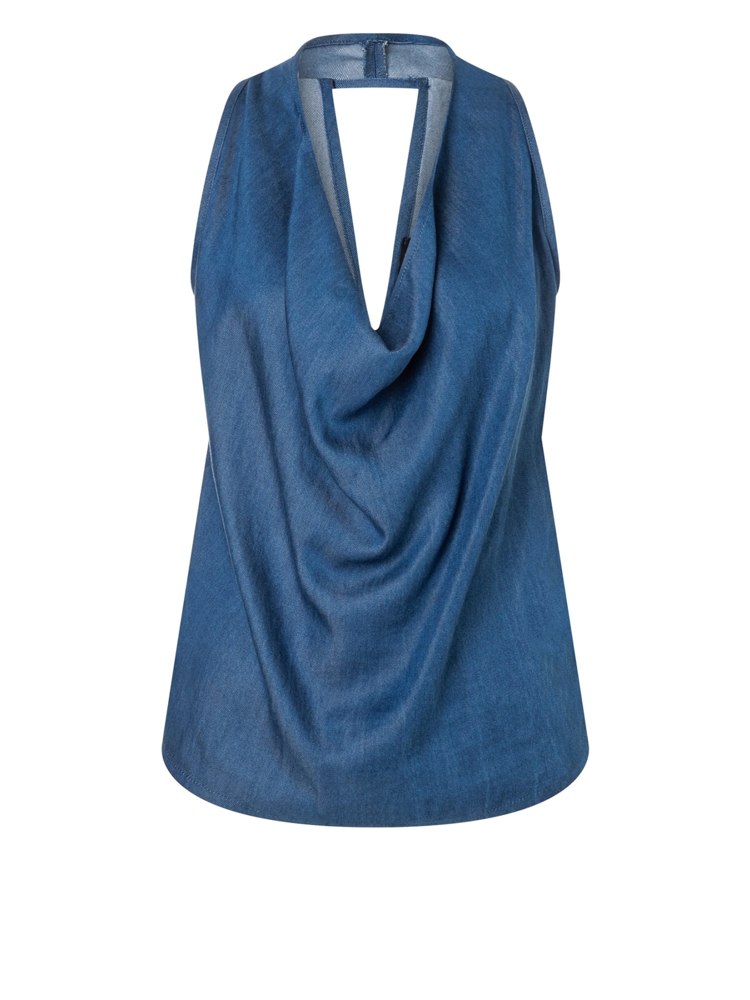 Ana Alcazar Top 'Drena' in blue denim, Produktansicht