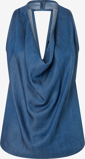 Ana Alcazar Top 'Drena' in blue denim, Produktansicht