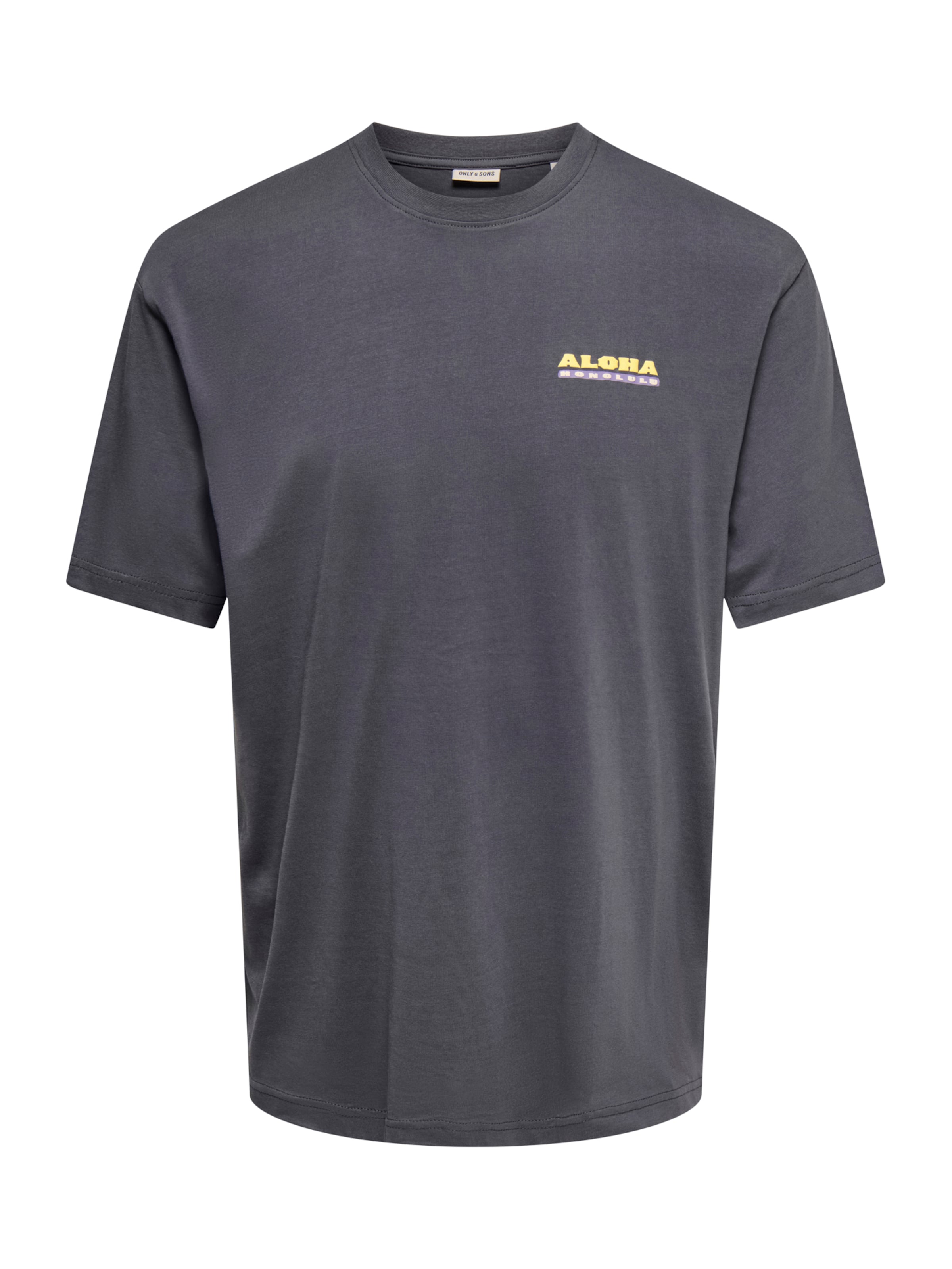 Only & Sons T-Shirt 'ONSKIKI' in türkis / dunkelgelb / dunkelgrau / lavendel, Produktansicht