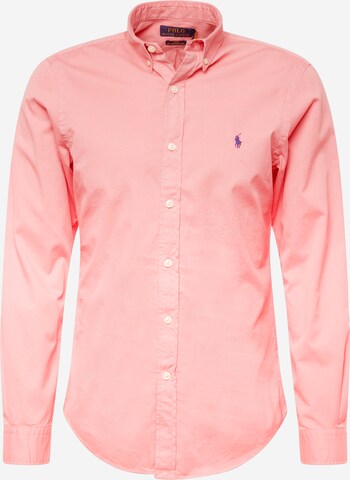 Coupe slim Chemise Polo Ralph Lauren en rouge : devant