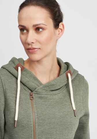 Oxmo Zip-Up Hoodie 'Vicky Zip Hood Long' in Green