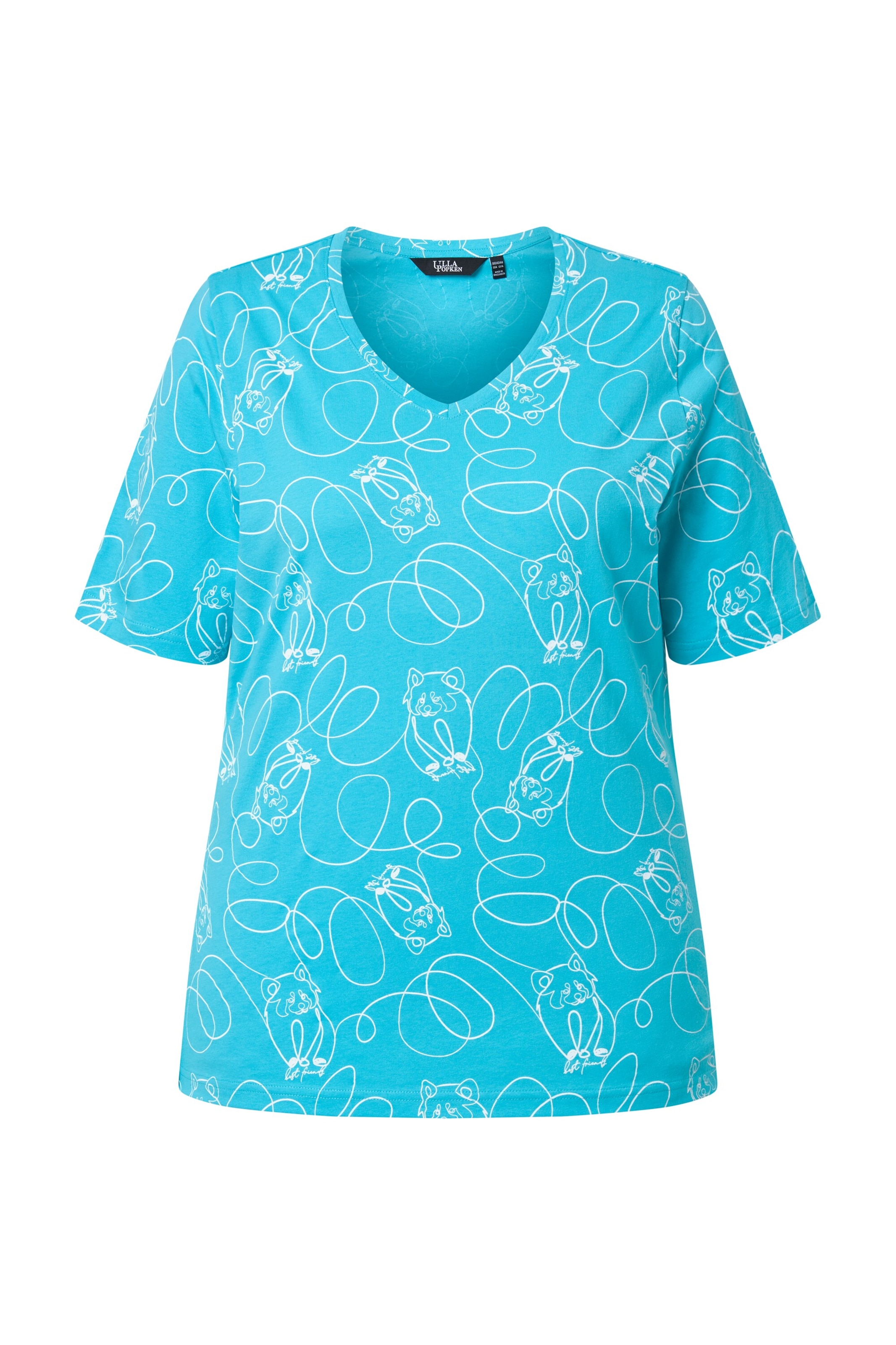 Ulla Popken Shirt in Aqua / White, Item view