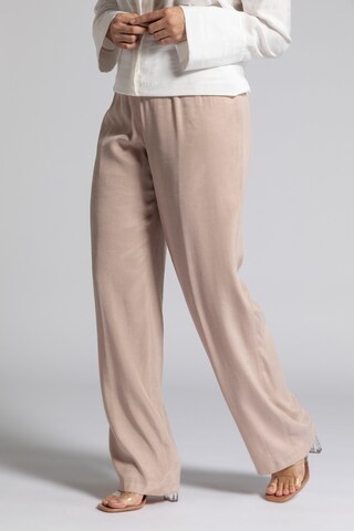 Loosefit Pantalon à pince 'Mary' Ulla Popken en rose : devant