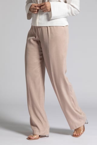 Ulla Popken Loose fit Pleat-Front Pants 'Mary' in Pink: front