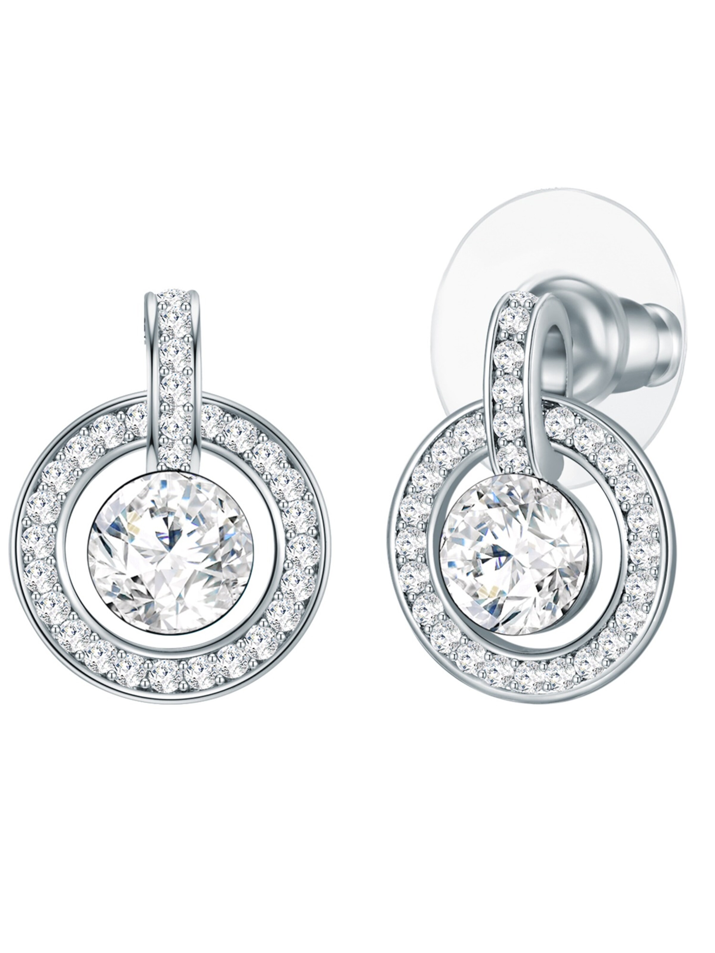 Lulu & Jane Oorbellen in Zilver: voorkant