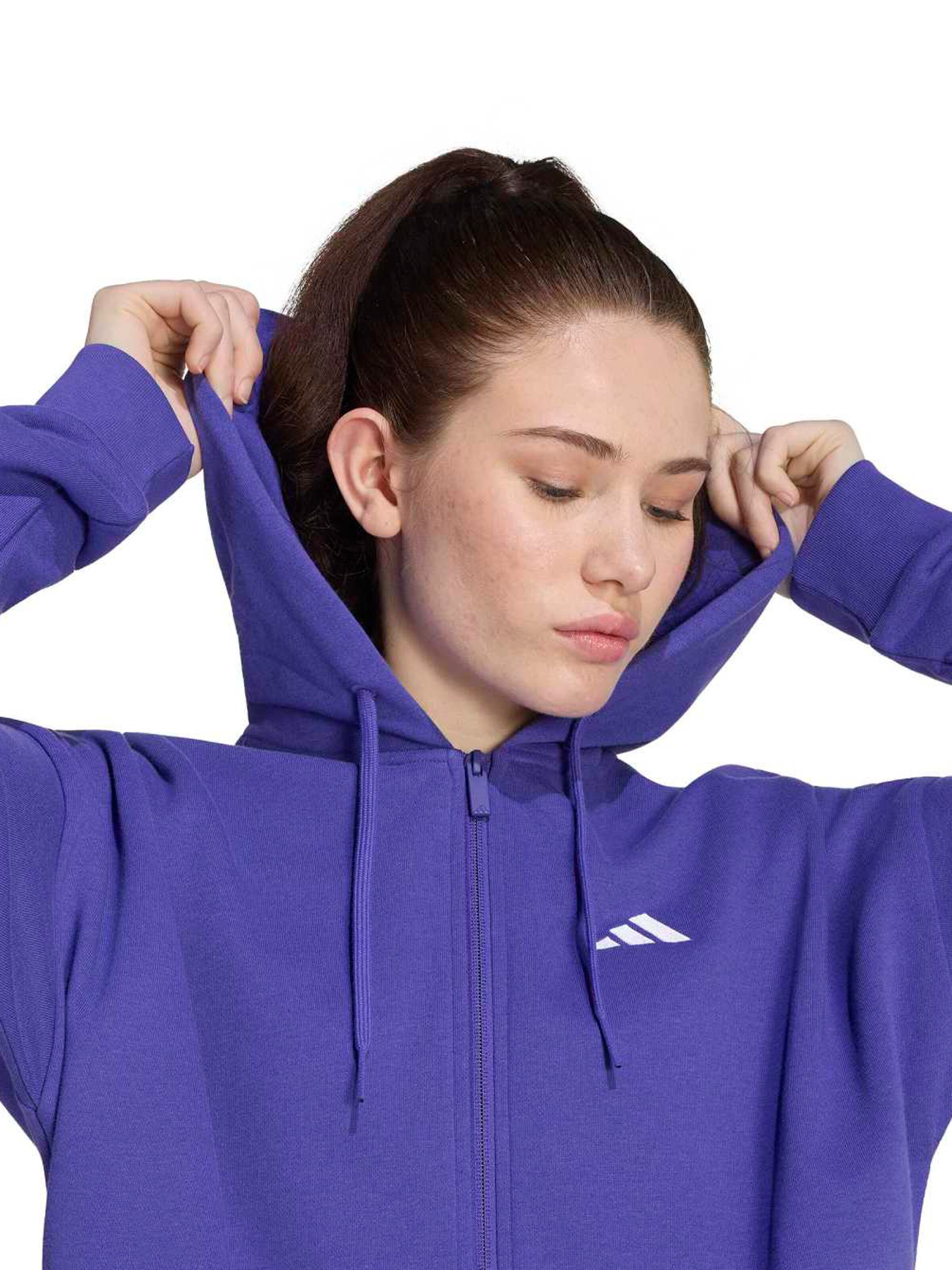 ADIDAS SPORTSWEAR Športová mikina so zipsom 'Essentails' - Fialová