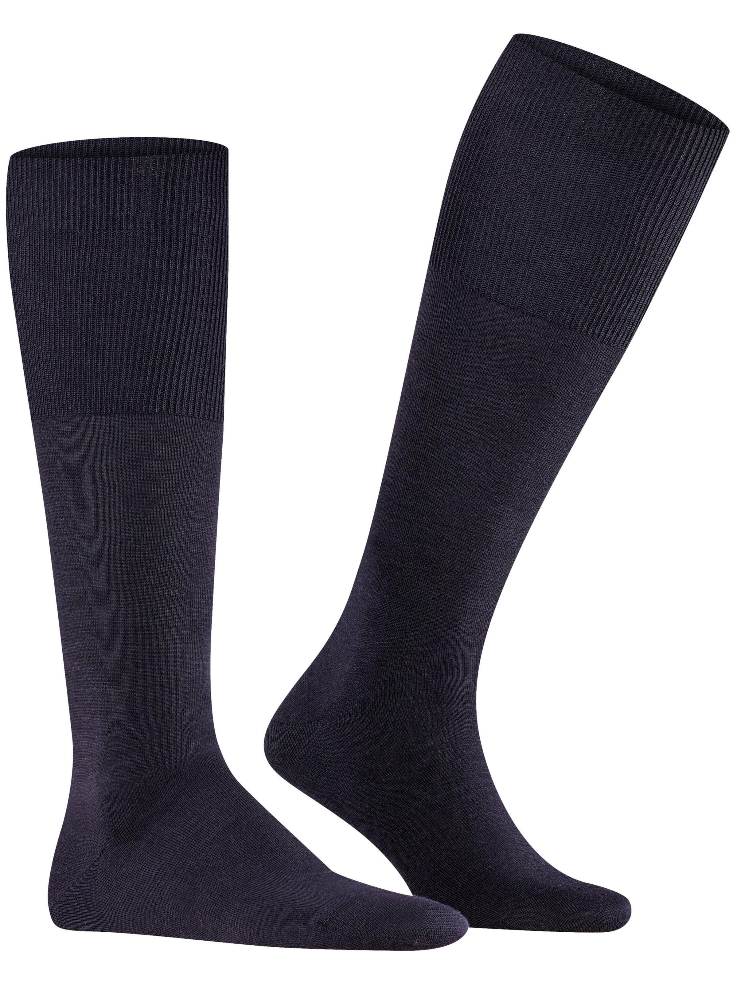 FALKE Knee High Socks 'Airport' in Blue: front