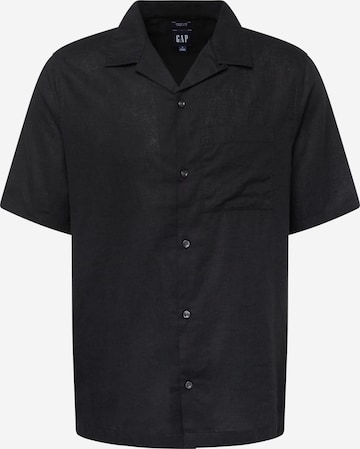 GAP Regular fit Button Up Shirt in Black: front