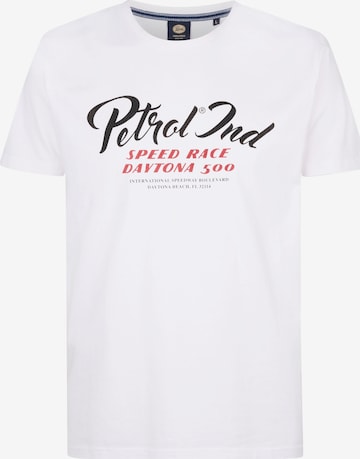 T-Shirt Petrol Industries en blanc : devant