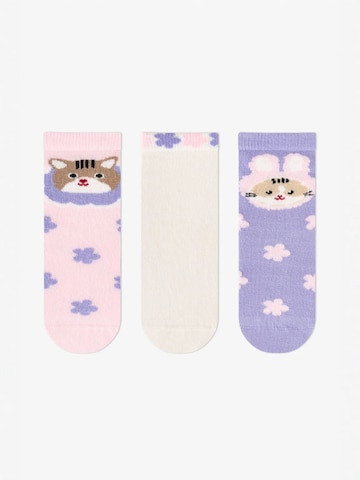 PentiČarape 'PENTI Mädchen Feel Better Socken im Katzenmuster, 2er-Pack' - miks boja boja: prednji dio