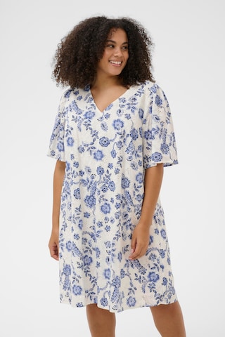 KAFFE CURVE Jurk 'KClula' in Wit: voorkant