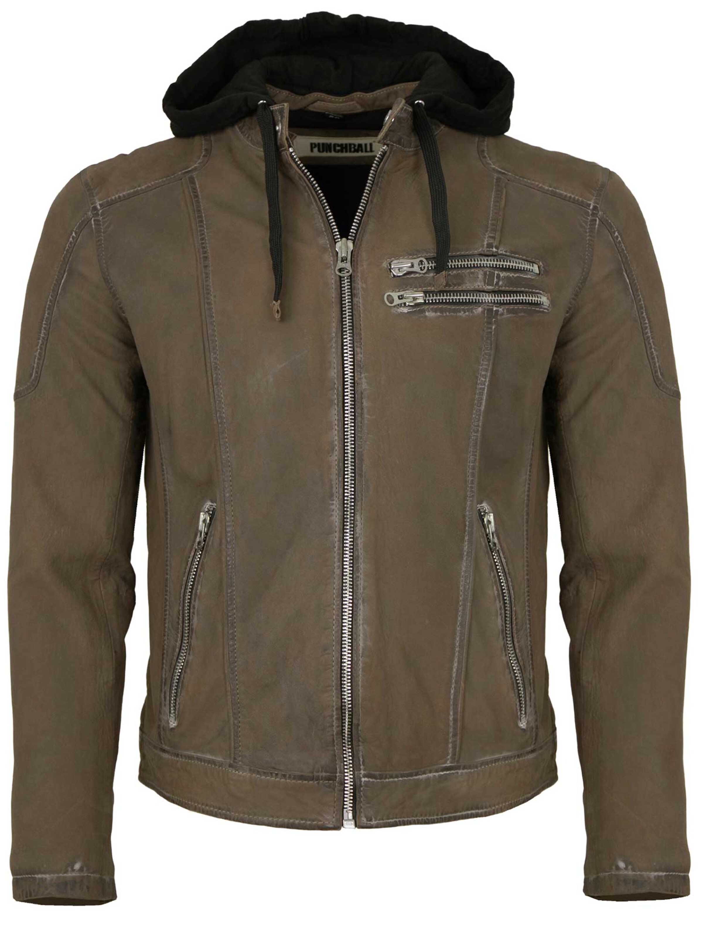 PUNCHBALL Between-Season Jacket 'Doran' in Brown: front