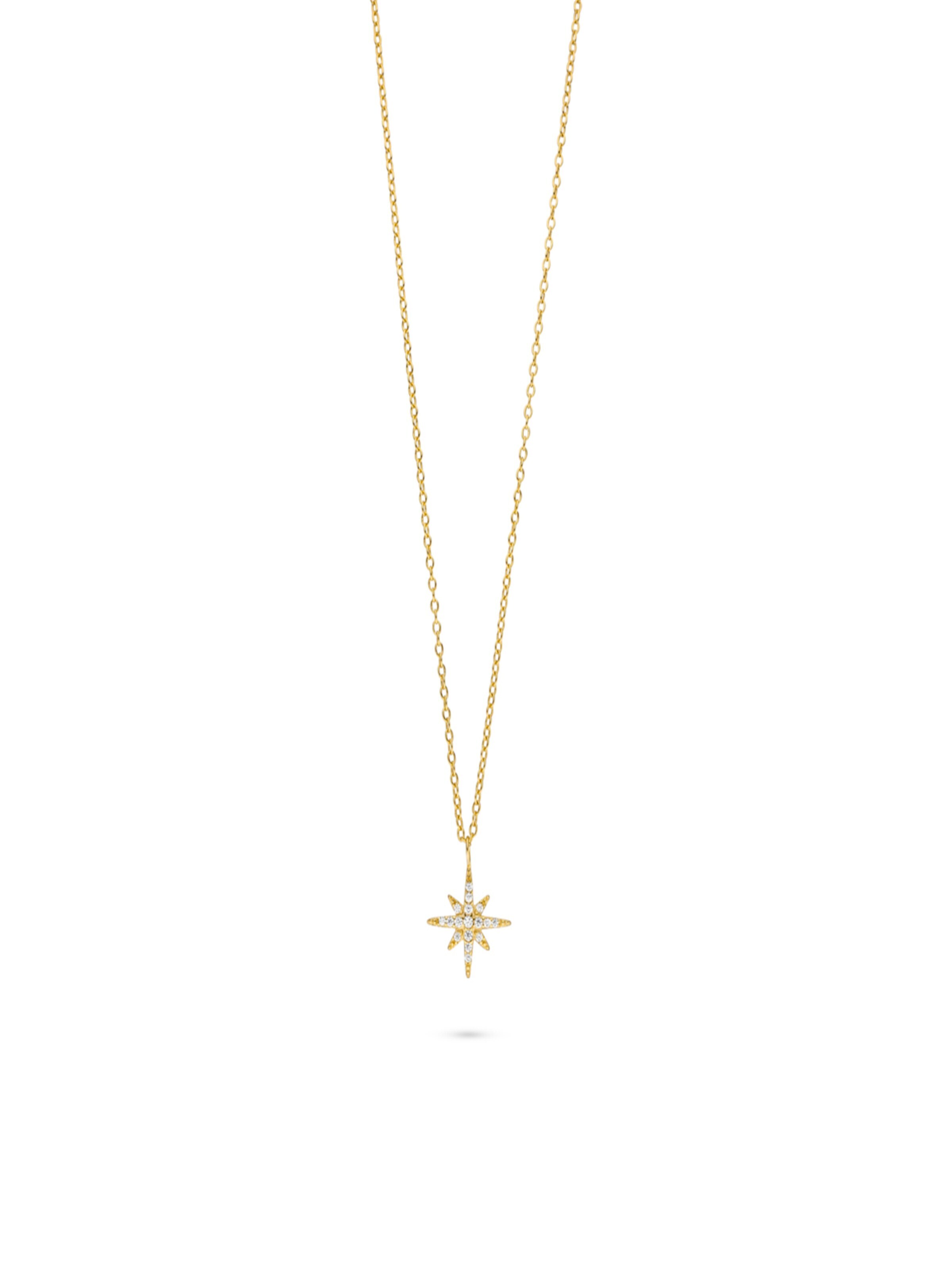 Fiocco Jewelry Necklace 'Luna' in Yellow: front