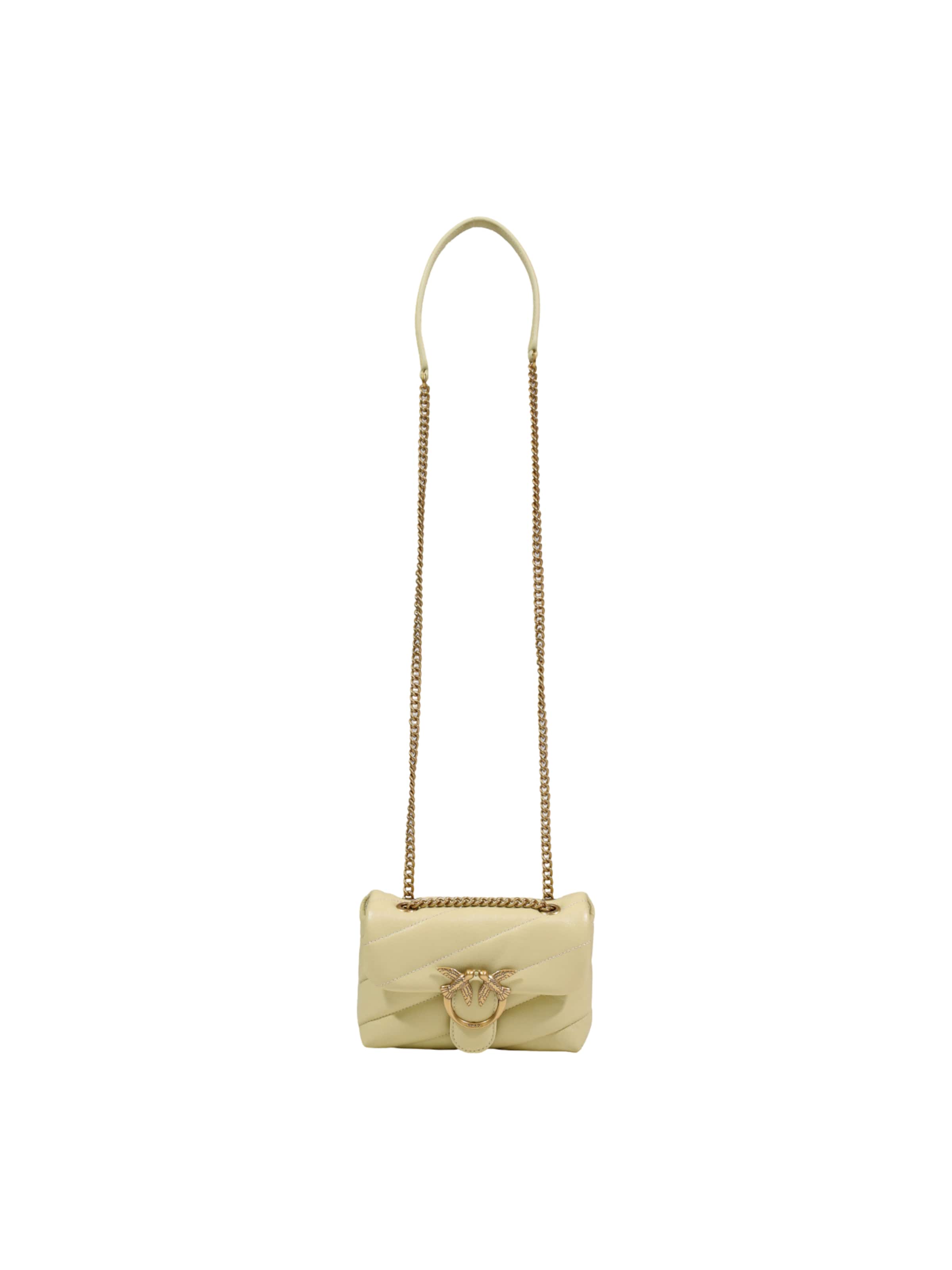 PINKO Skuldertaske 'LOVE PUFF BABY CL SHEEP NAPPA 100040 A0F2' i beige
