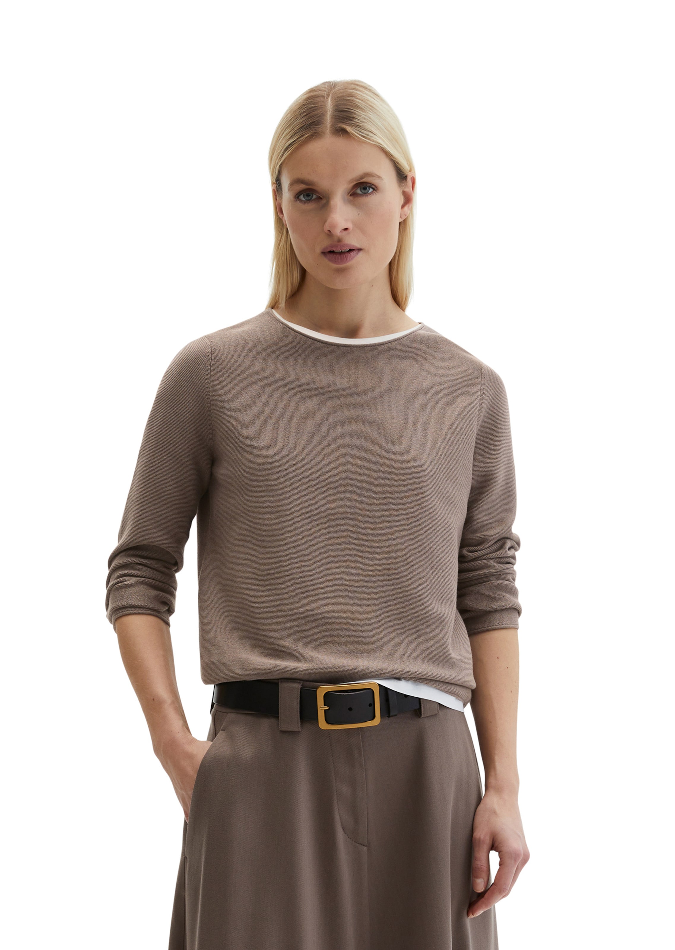 Pull-over Marc O'Polo en marron : devant