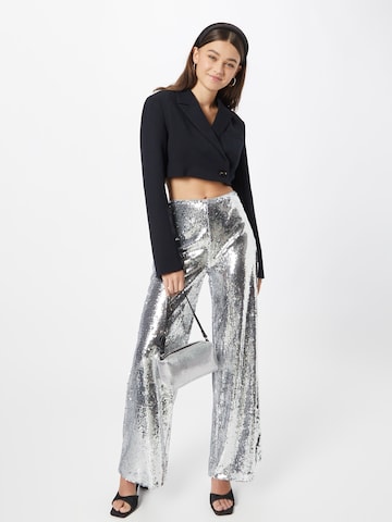 NA-KD Loosefit Broek in Zilver