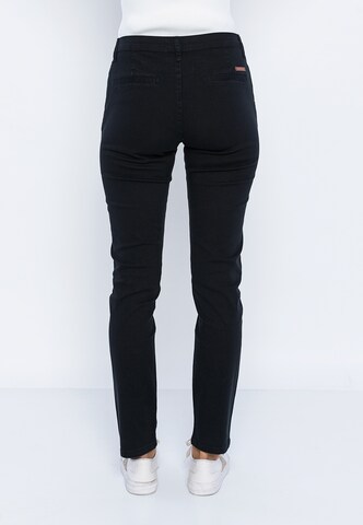 Giorgio di Mare - Slimfit Pantalón chino 'Serafina' en negro