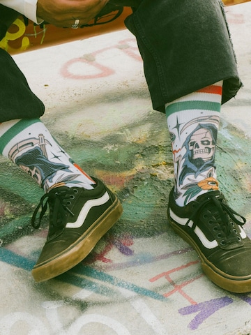 Chaussettes 'Death proof' American Socks en blanc