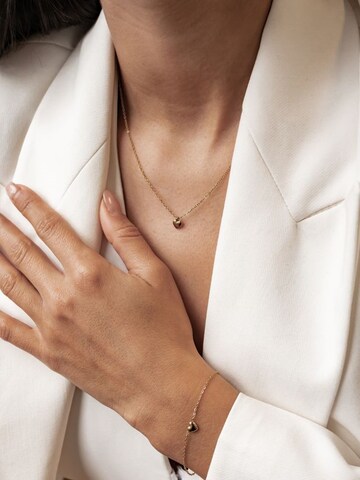 Hey Happiness - Cadena 'Heart Bold' en oro